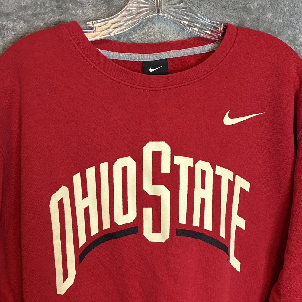 Nike Mens Club Fleece Crewneck Sweatshirt 2XL Ohio State Buckeyes Team Apparel